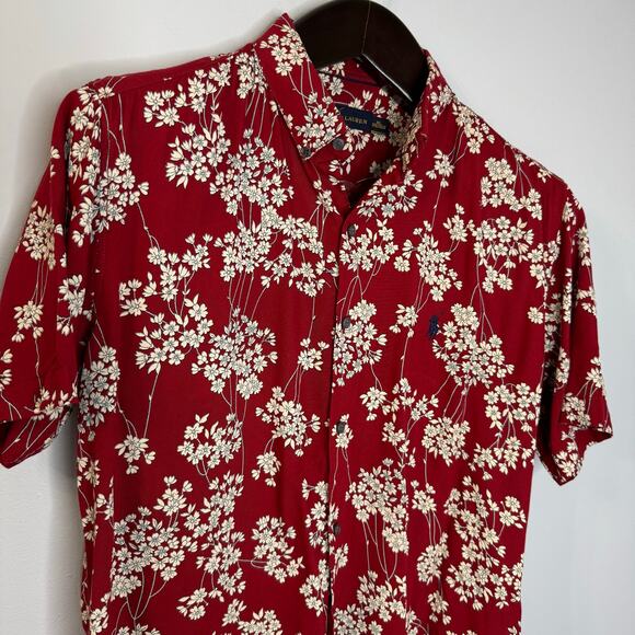 Ralph Lauren Classic Fit Short Sleeve Button Down Red Floral Shirt Youth XL - Picture 4 of 8